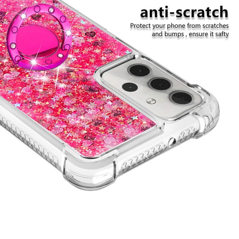 Coque Samsung Galaxy A32 5g Paillettes Avec Anneau-support