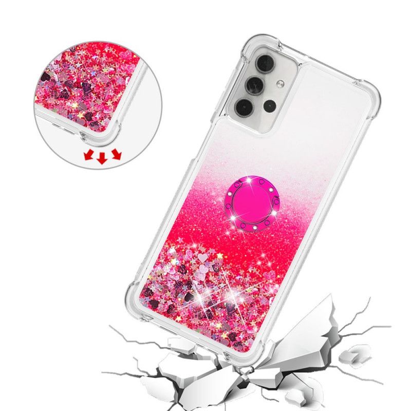 Coque Samsung Galaxy A32 5g Paillettes Avec Anneau-support