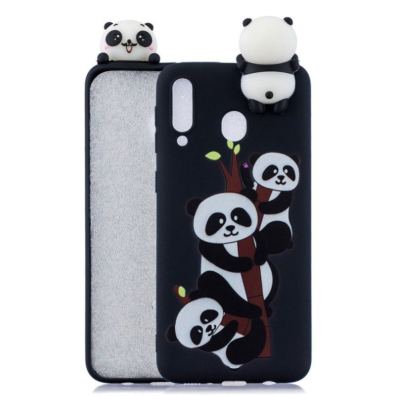 Coque Samsung Galaxy A40 3d Pandas Sur Le Bambou