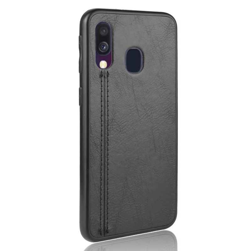 Coque Samsung Galaxy A40 Effet Cuir Couture