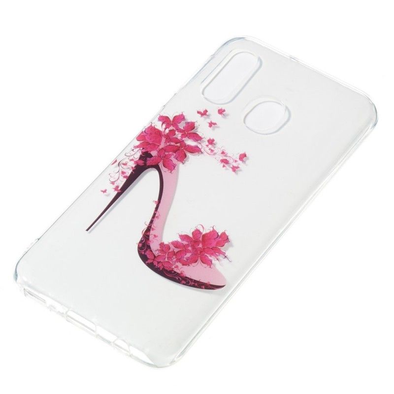 Coque Samsung Galaxy A40 Escarpin Fleuri