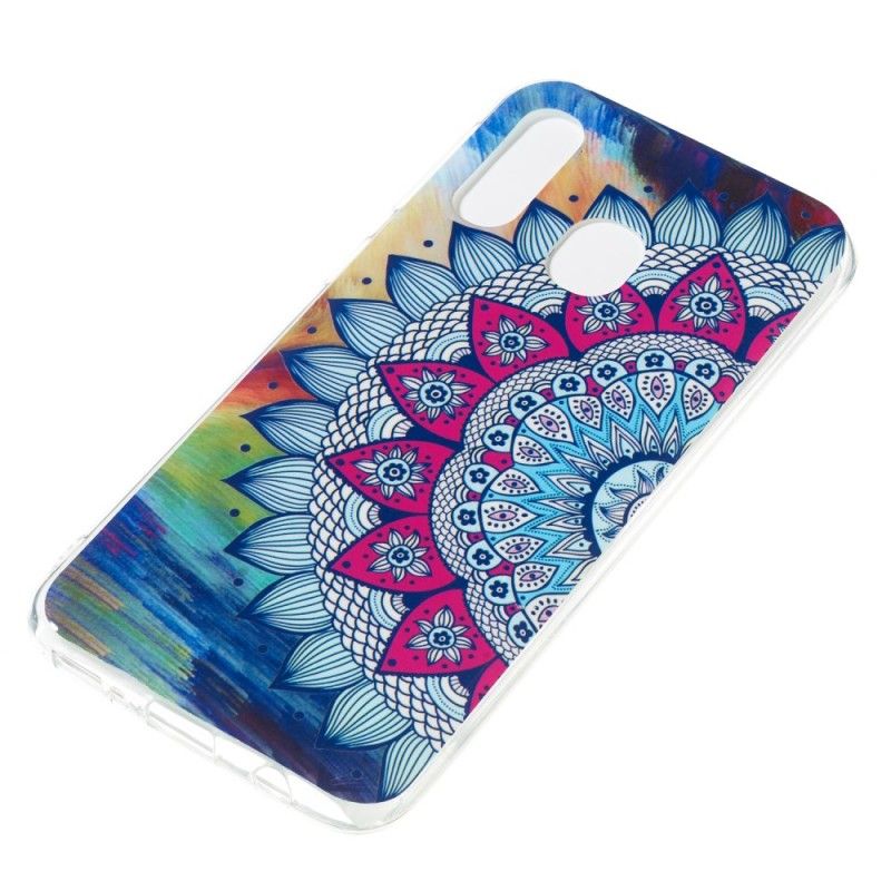 Coque Samsung Galaxy A40 Mandala Coloré Fluorescente