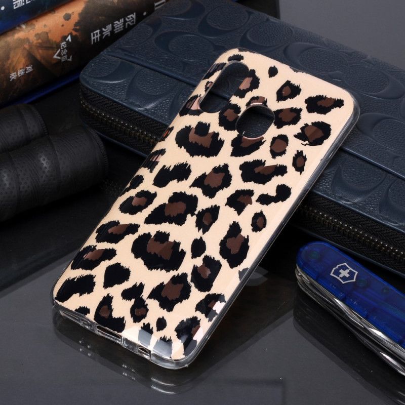 Coque Samsung Galaxy A40 Marbre Style Léopard