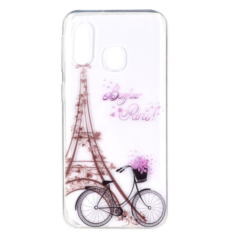 Coque Samsung Galaxy A40 Transparente Bonjour Paris