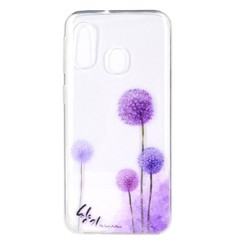 Coque Samsung Galaxy A40 Transparente Pissenlits Colorés