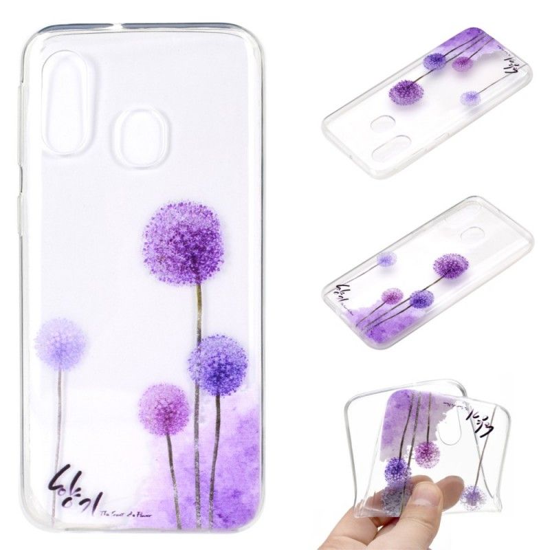 Coque Samsung Galaxy A40 Transparente Pissenlits Colorés