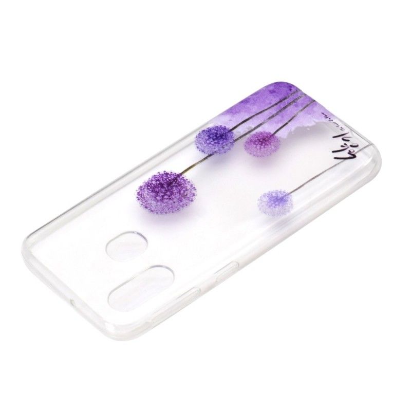 Coque Samsung Galaxy A40 Transparente Pissenlits Colorés