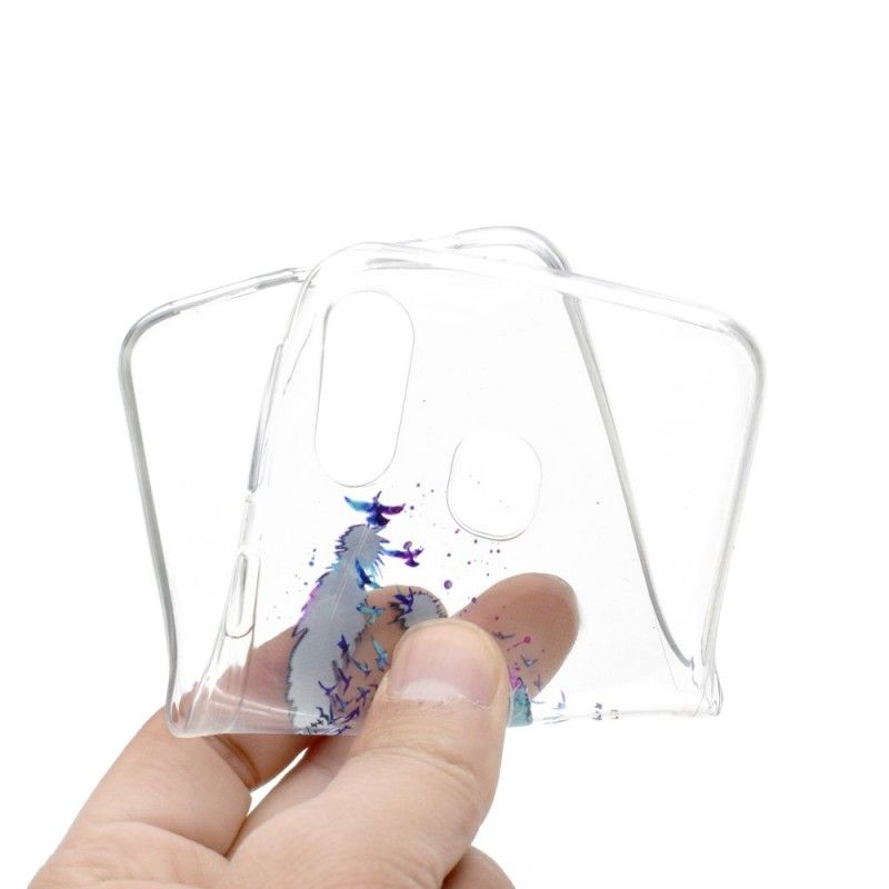 Coque Samsung Galaxy A40 Transparente Plumes