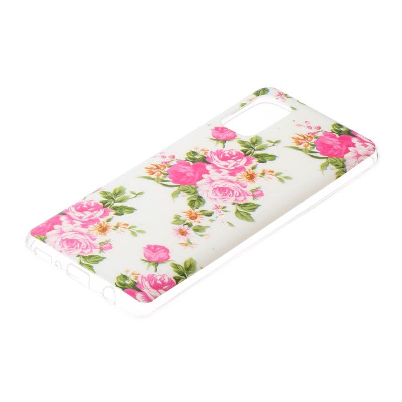 Coque Samsung Galaxy A41 Fleurs Liberty Fluorescente