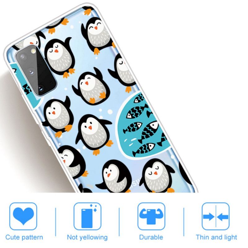 Coque Samsung Galaxy A41 Pingouins Et Poissons