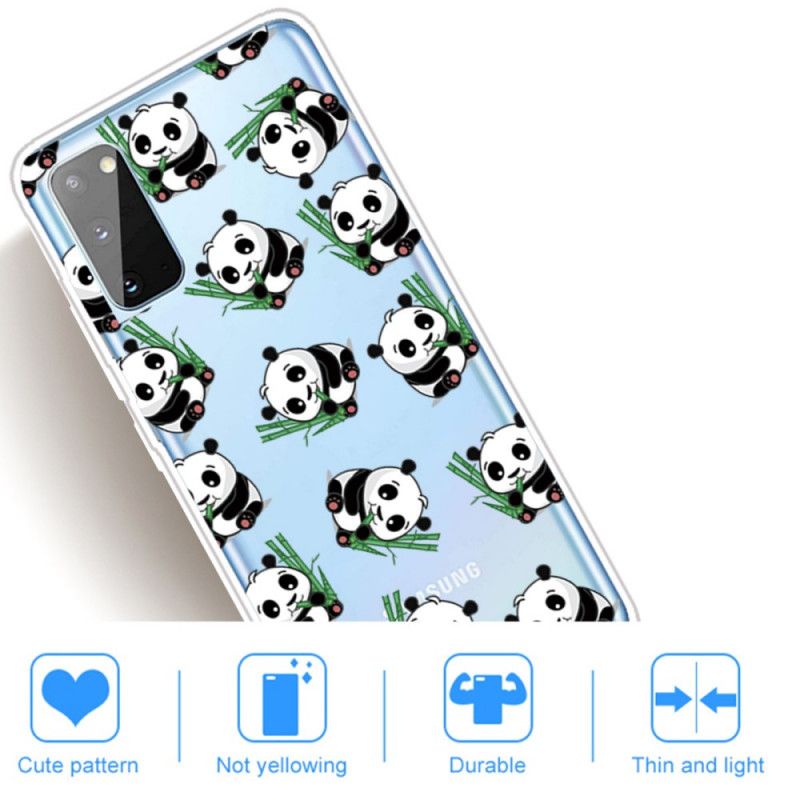 Coque Samsung Galaxy A41 Top Pandas Fun