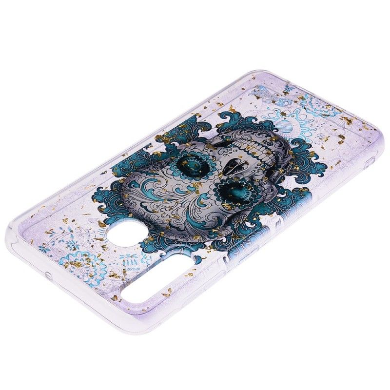 Coque Samsung Galaxy A50 Tête De Mort Bleue