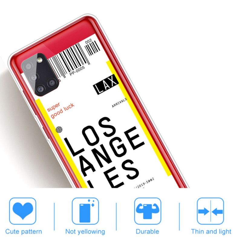 Coque Samsung Galaxy A51 5g Boarding Pass To Los Angeles