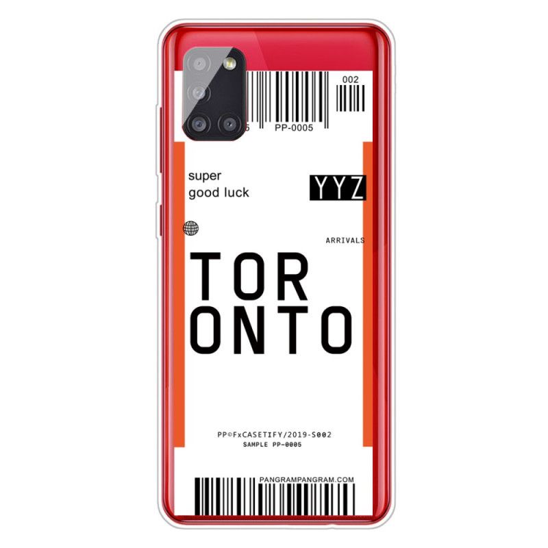 Coque Samsung Galaxy A51 5g Boarding Pass To Toronto