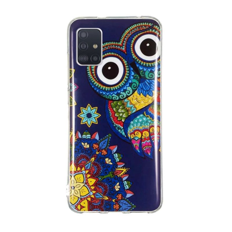 Coque Samsung Galaxy A51 5g Hibou Mandala Fluorescente