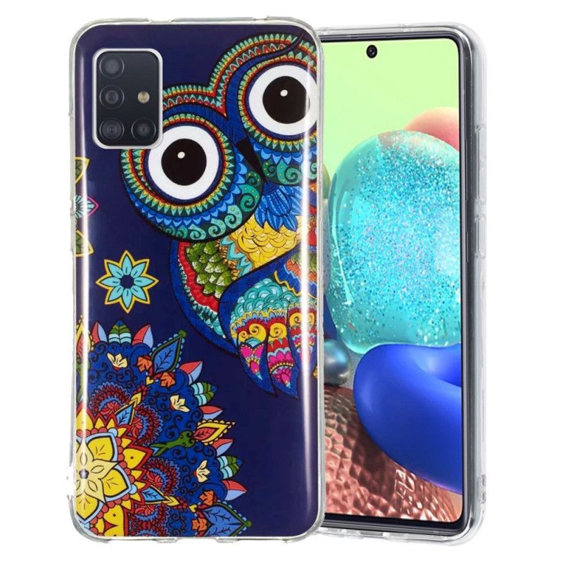 Coque Samsung Galaxy A51 5g Hibou Mandala Fluorescente