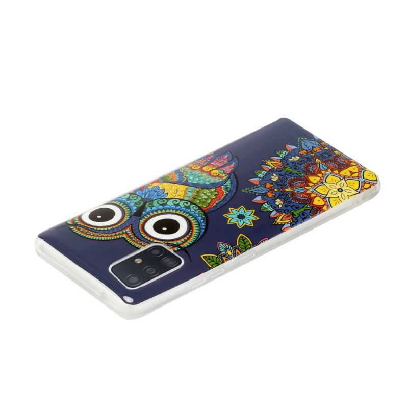 Coque Samsung Galaxy A51 5g Hibou Mandala Fluorescente