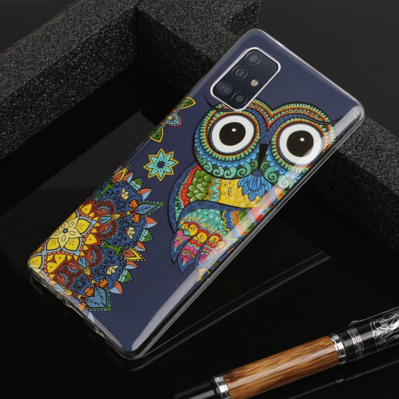 Coque Samsung Galaxy A51 5g Hibou Mandala Fluorescente