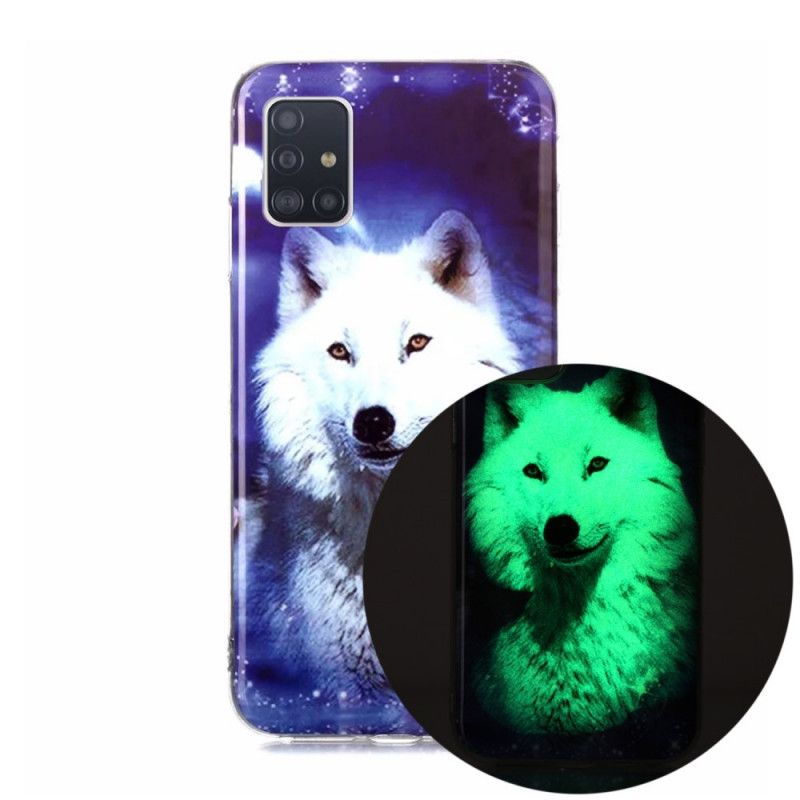 Coque Samsung Galaxy A51 5g Série Loup Fluorescente