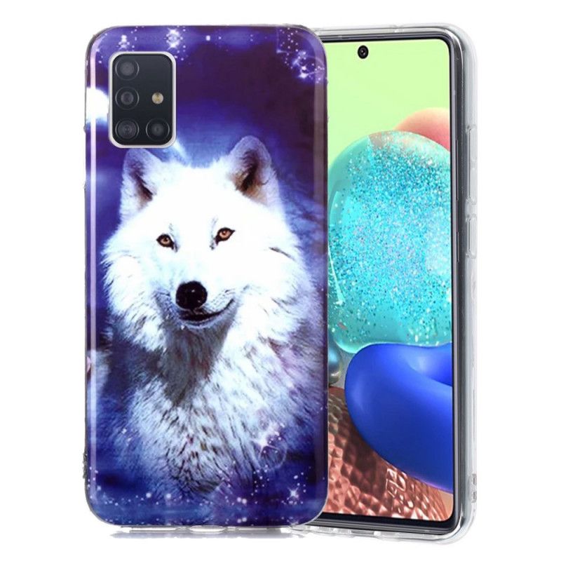 Coque Samsung Galaxy A51 5g Série Loup Fluorescente