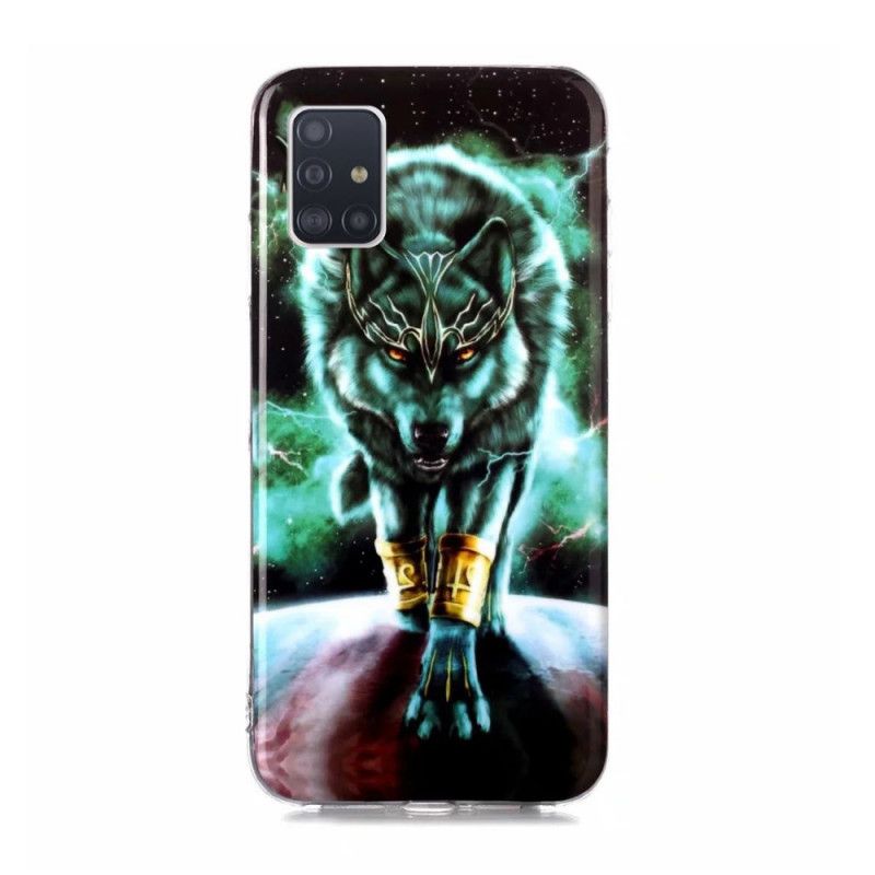 Coque Samsung Galaxy A51 5g Série Loup Fluorescente