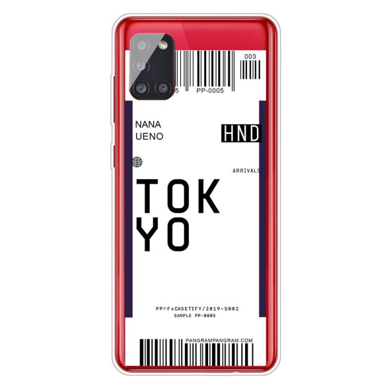 Coque Samsung Galaxy A51 Boarding Pass To Tokyo