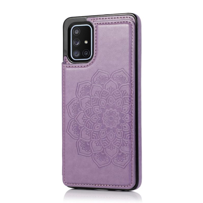 Coque Samsung Galaxy A51 Porte-cartes Impression Mandala