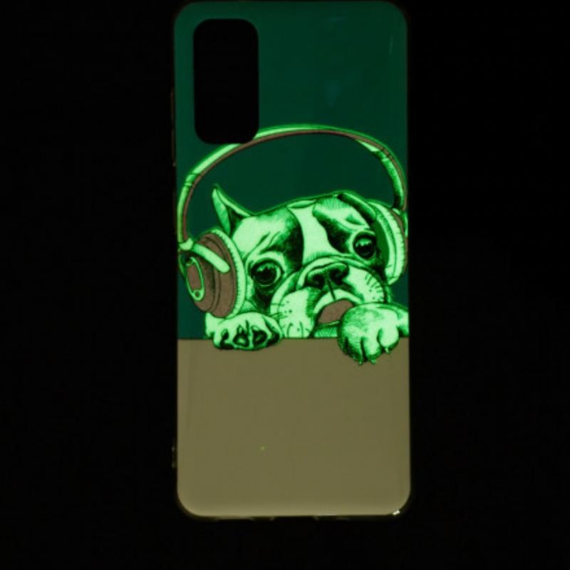 Coque Samsung Galaxy A52 4G / A52 5G / A52s 5G Chien Fluorescente