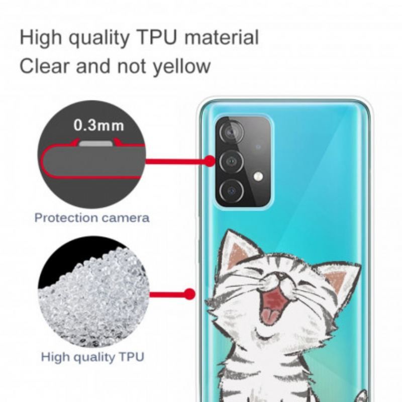 Coque Samsung Galaxy A52 4G / A52 5G / A52s 5G Cute Cat