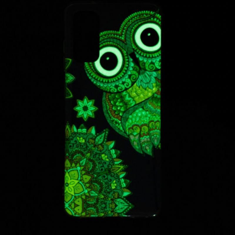 Coque Samsung Galaxy A52 4G / A52 5G / A52s 5G Hibou Mandala Fluorescente