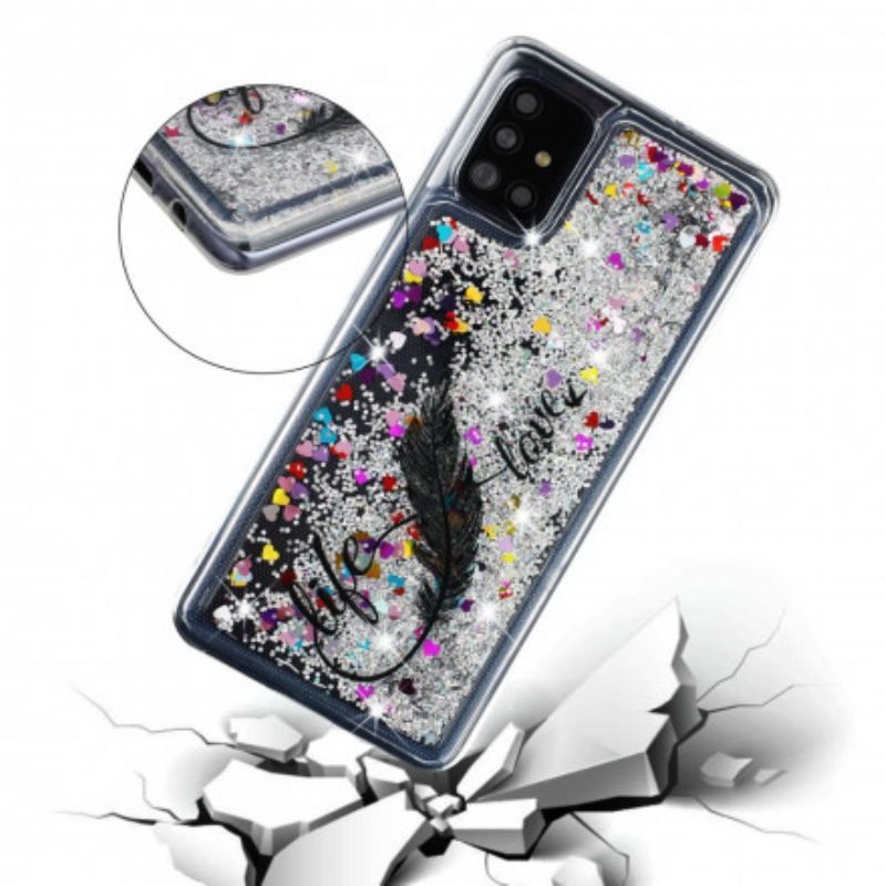 Coque Samsung Galaxy A52 4G / A52 5G / A52s 5G Life & Love Paillettes