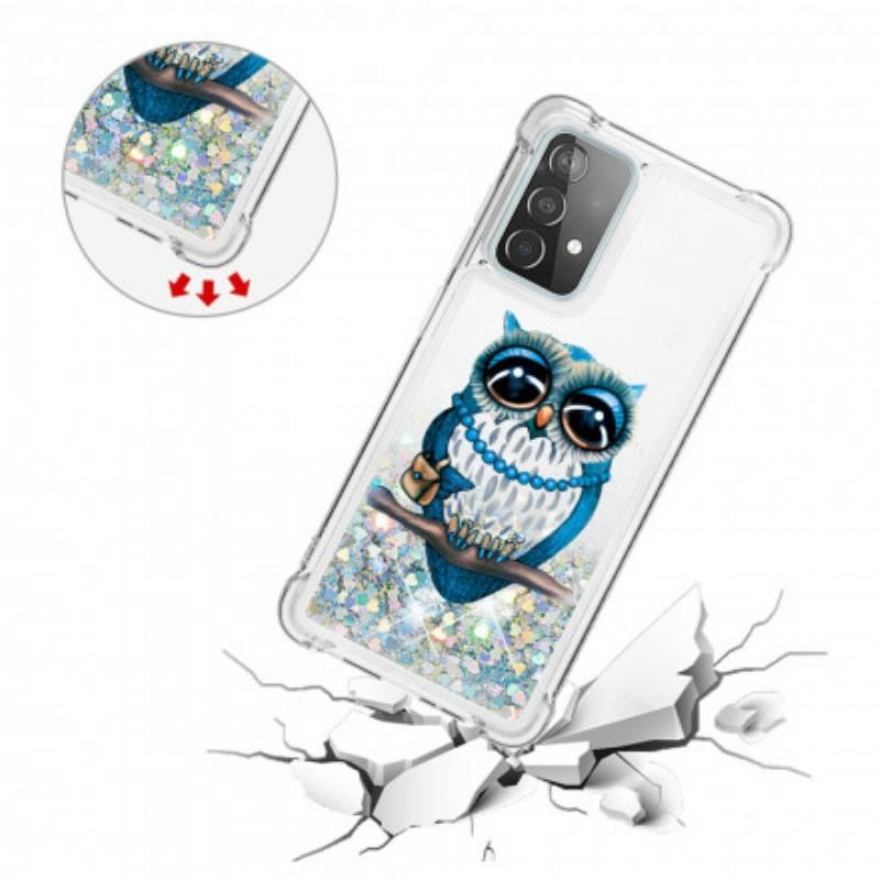 Coque Samsung Galaxy A52 4G / A52 5G / A52s 5G Miss Hibou Paillettes