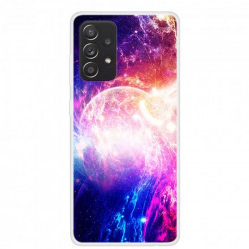 Coque Samsung Galaxy A52 4G / A52 5G / A52s 5G Silicone Planètes en feu