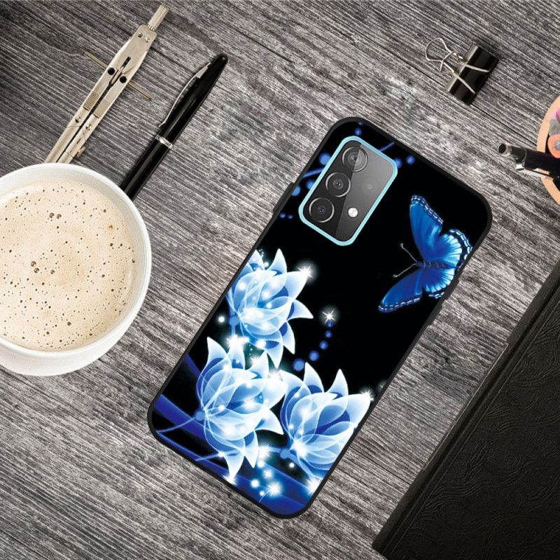 Coque Samsung Galaxy A52 4g / A52 5g Fleurs Bleues