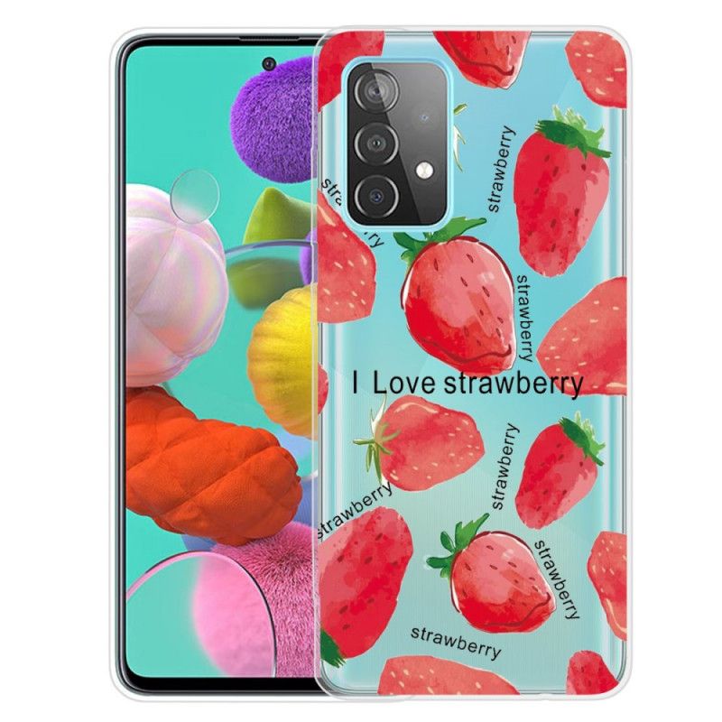 Coque Samsung Galaxy A52 4g / A52 5g Fraises / I Love Strawberry