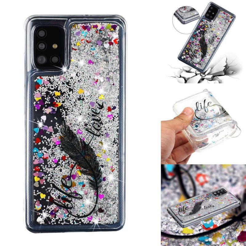 Coque Samsung Galaxy A52 4g / A52 5g Life & Love Paillettes