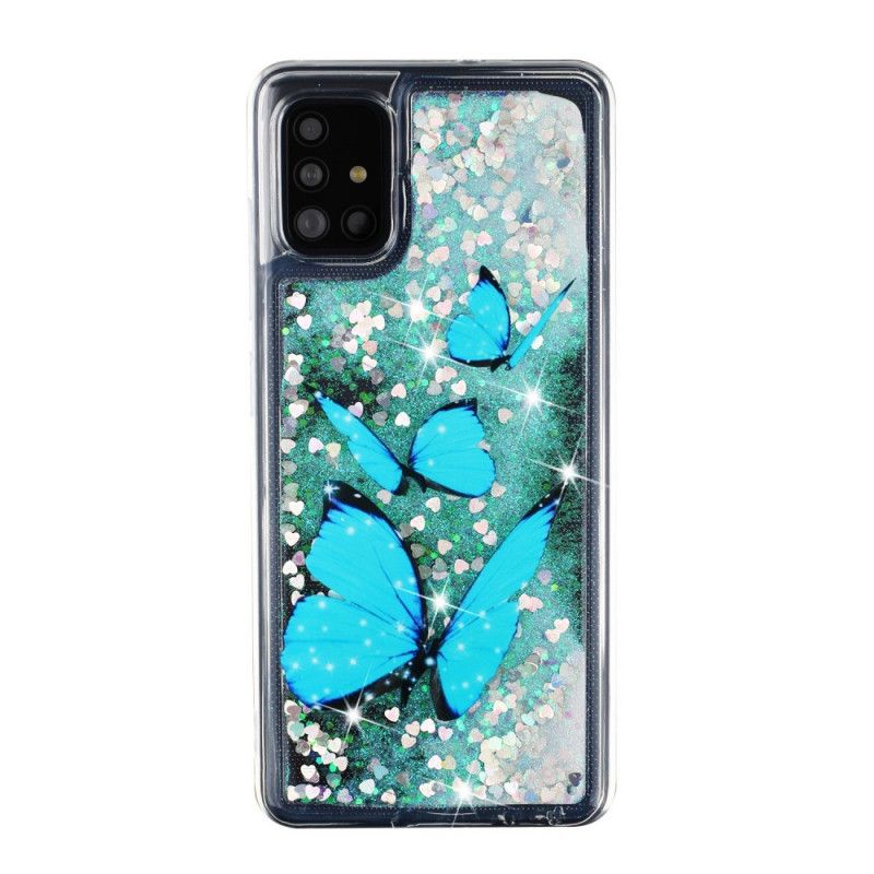 Coque Samsung Galaxy A52 4g / A52 5g Papillons Volants Paillettes