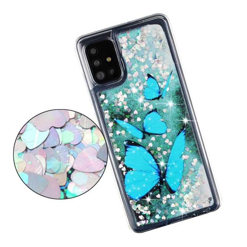 Coque Samsung Galaxy A52 4g / A52 5g Papillons Volants Paillettes