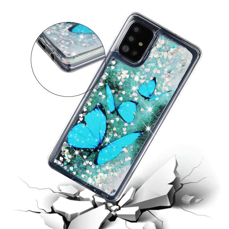 Coque Samsung Galaxy A52 4g / A52 5g Papillons Volants Paillettes