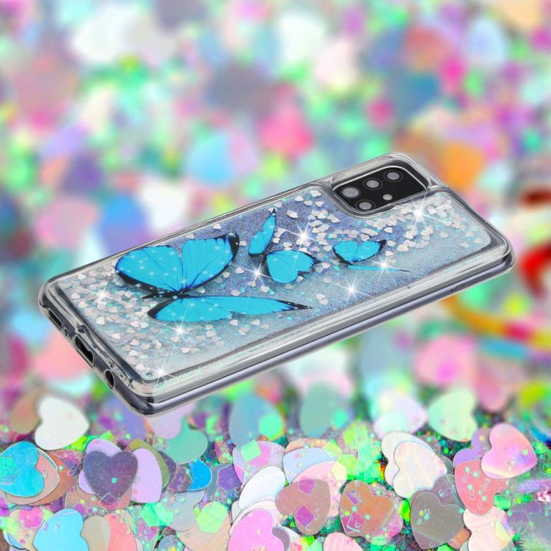 Coque Samsung Galaxy A52 4g / A52 5g Papillons Volants Paillettes