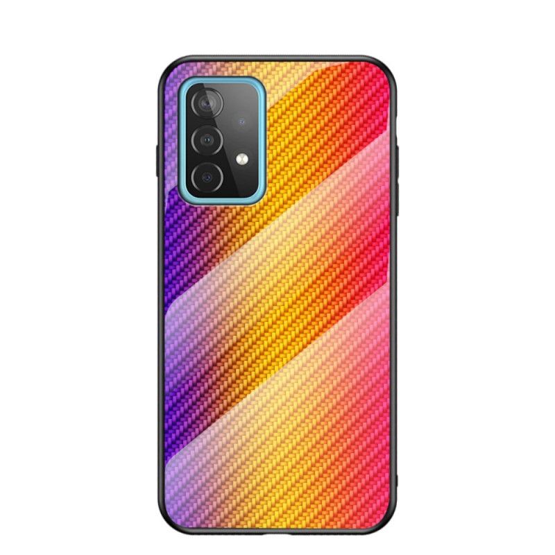 Coque Samsung Galaxy A52 4g / A52 5g Verre Trempé Fibre Carbone