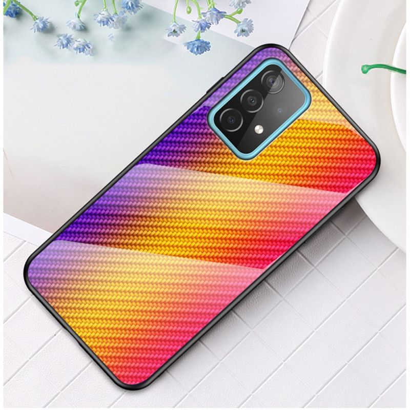 Coque Samsung Galaxy A52 4g / A52 5g Verre Trempé Fibre Carbone