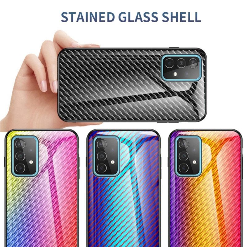 Coque Samsung Galaxy A52 4g / A52 5g Verre Trempé Fibre Carbone