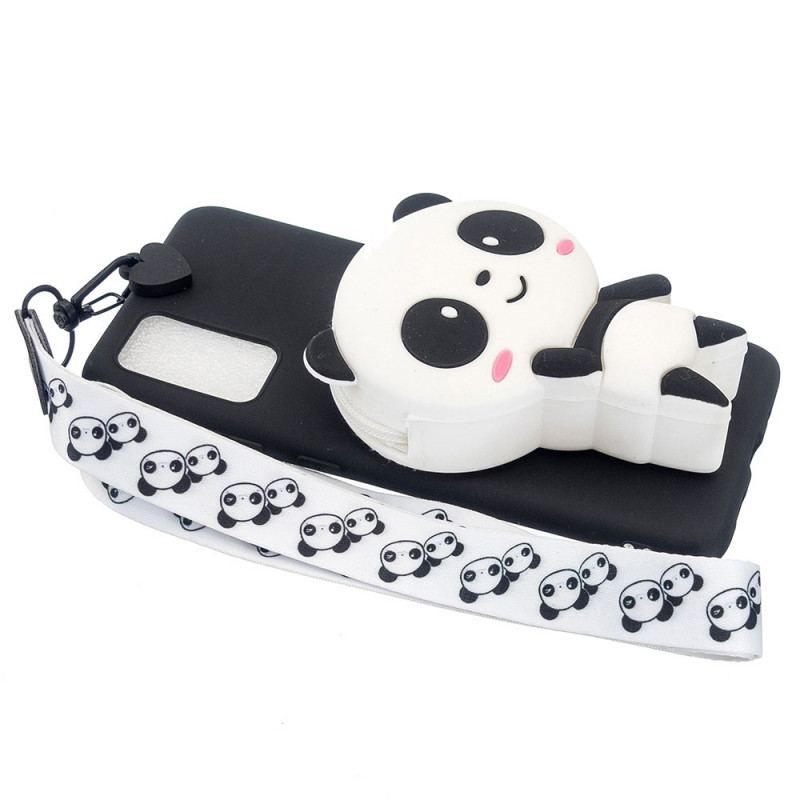 Coque Samsung Galaxy A53 5D Panda 3D avec lanière Mousqueton