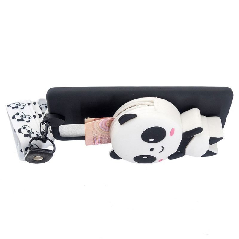 Coque Samsung Galaxy A53 5D Panda 3D avec lanière Mousqueton