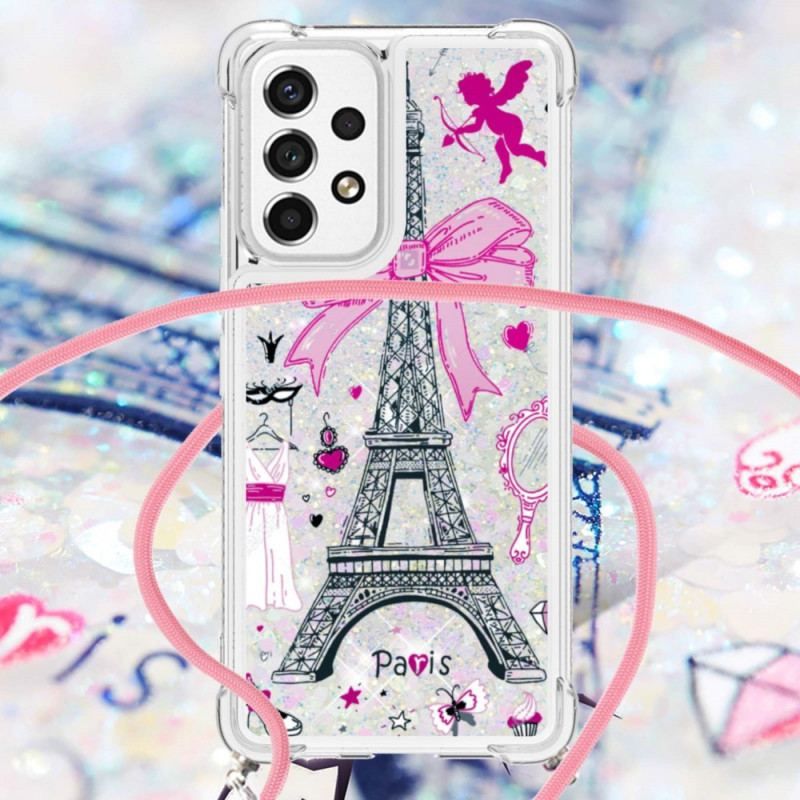 Coque Samsung Galaxy A53 5G à Cordon Tour Eiffel