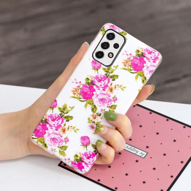 Coque Samsung Galaxy A53 5G Fleurs Liberty Fluorescente