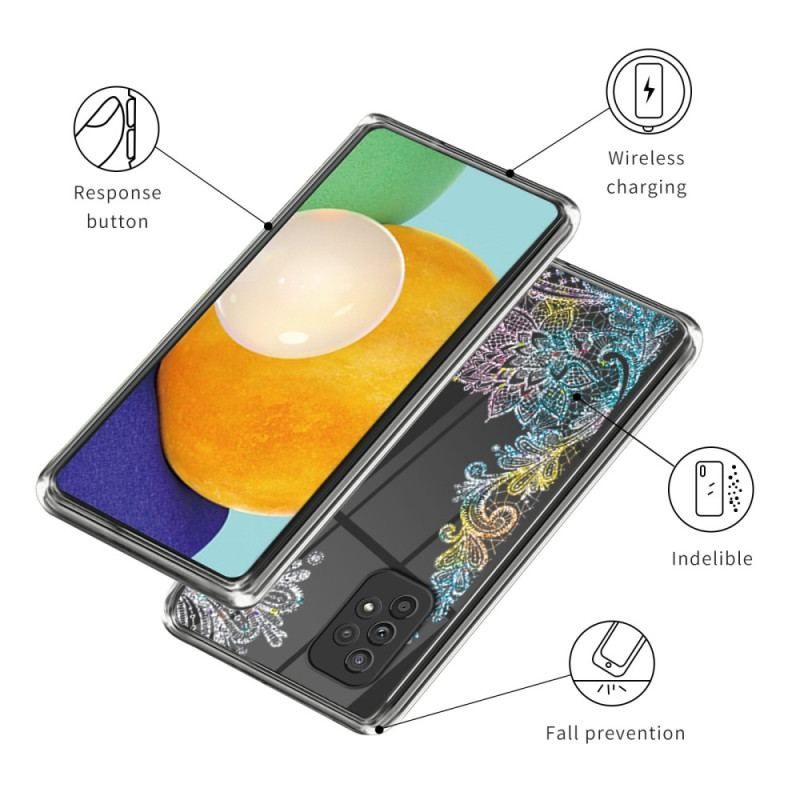 Coque Samsung Galaxy A53 5G Transparente Dentelle Mandala