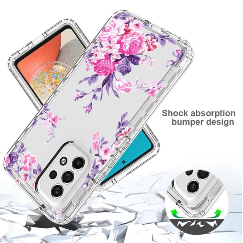 Coque Samsung Galaxy A53 5G Transparente Fleurs