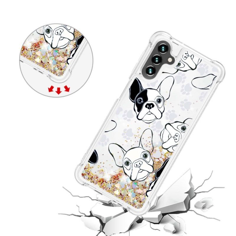 Coque Samsung Galaxy A54 5G Mr Chien Paillettes